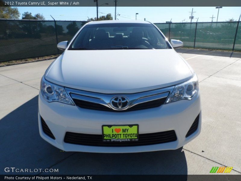 Super White / Ash 2012 Toyota Camry LE
