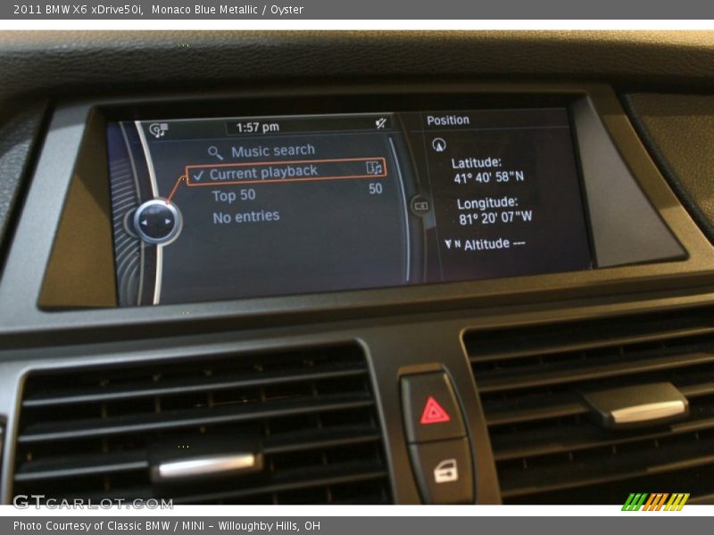 Monaco Blue Metallic / Oyster 2011 BMW X6 xDrive50i