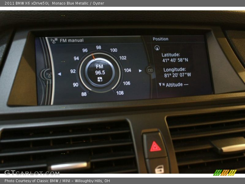 Monaco Blue Metallic / Oyster 2011 BMW X6 xDrive50i