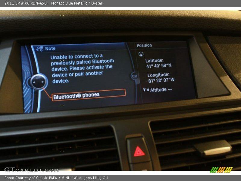 Monaco Blue Metallic / Oyster 2011 BMW X6 xDrive50i