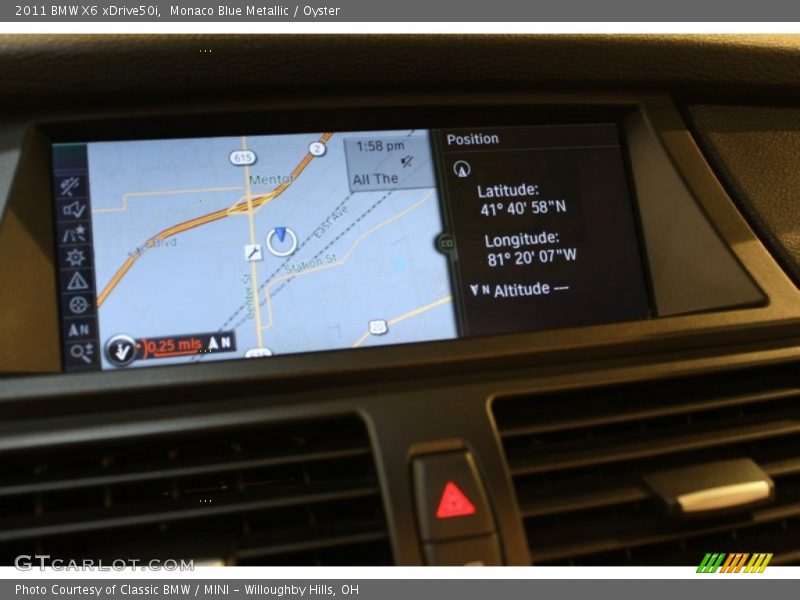 Monaco Blue Metallic / Oyster 2011 BMW X6 xDrive50i