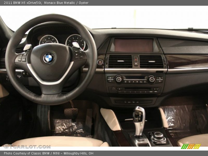 Monaco Blue Metallic / Oyster 2011 BMW X6 xDrive50i