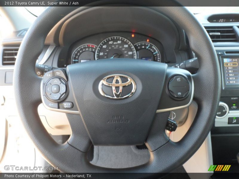 Super White / Ash 2012 Toyota Camry LE