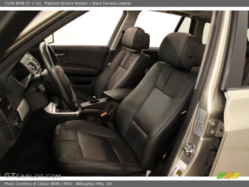 Platinum Bronze Metallic / Black Nevada Leather 2008 BMW X3 3.0si