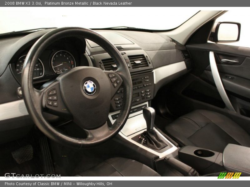 Platinum Bronze Metallic / Black Nevada Leather 2008 BMW X3 3.0si