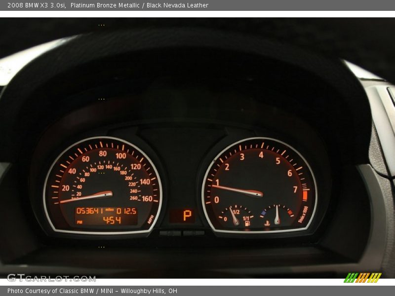 Platinum Bronze Metallic / Black Nevada Leather 2008 BMW X3 3.0si