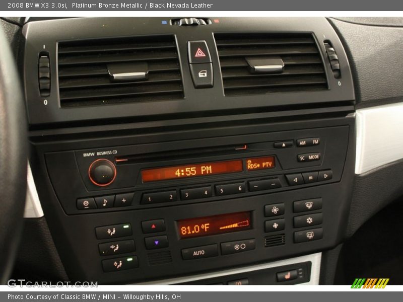 Platinum Bronze Metallic / Black Nevada Leather 2008 BMW X3 3.0si