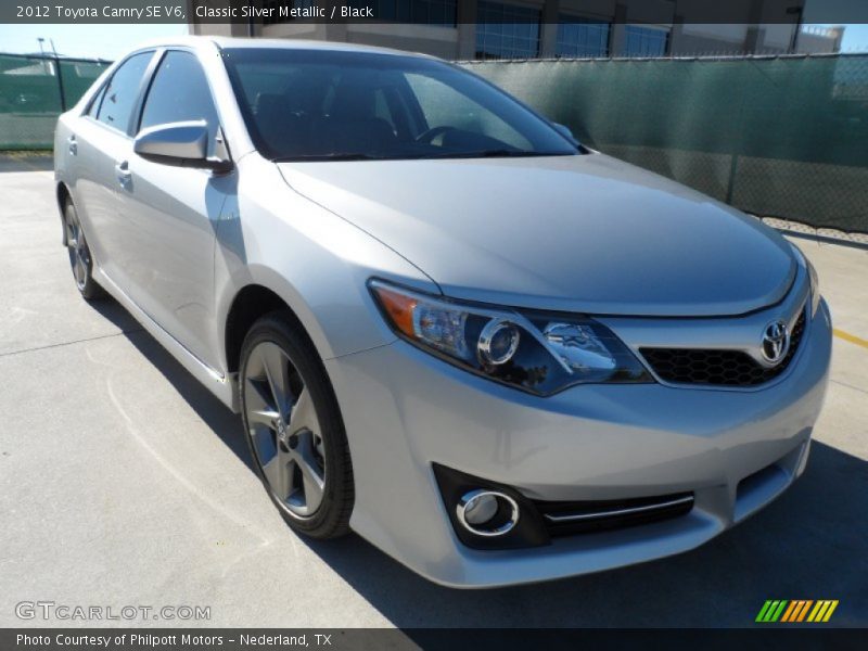 Classic Silver Metallic / Black 2012 Toyota Camry SE V6