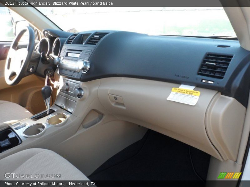 Blizzard White Pearl / Sand Beige 2012 Toyota Highlander