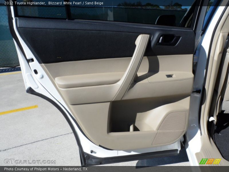 Blizzard White Pearl / Sand Beige 2012 Toyota Highlander