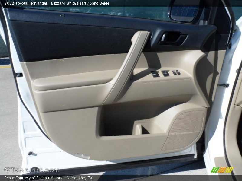 Blizzard White Pearl / Sand Beige 2012 Toyota Highlander