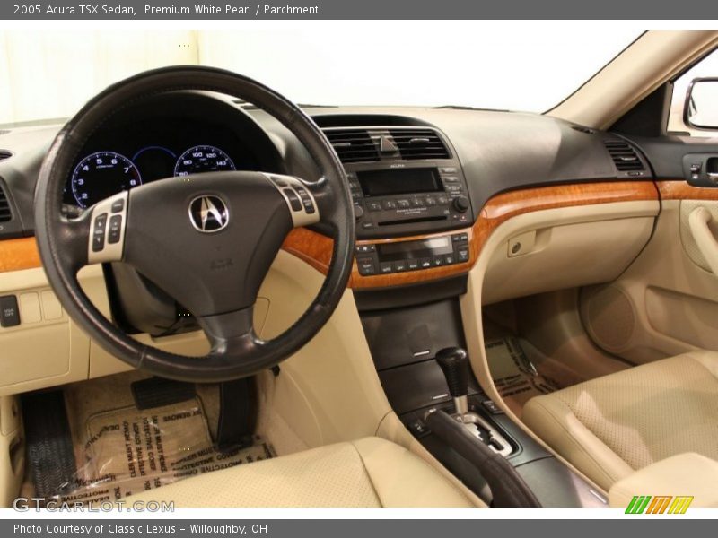 Premium White Pearl / Parchment 2005 Acura TSX Sedan