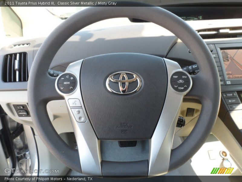 Classic Silver Metallic / Misty Gray 2011 Toyota Prius Hybrid III