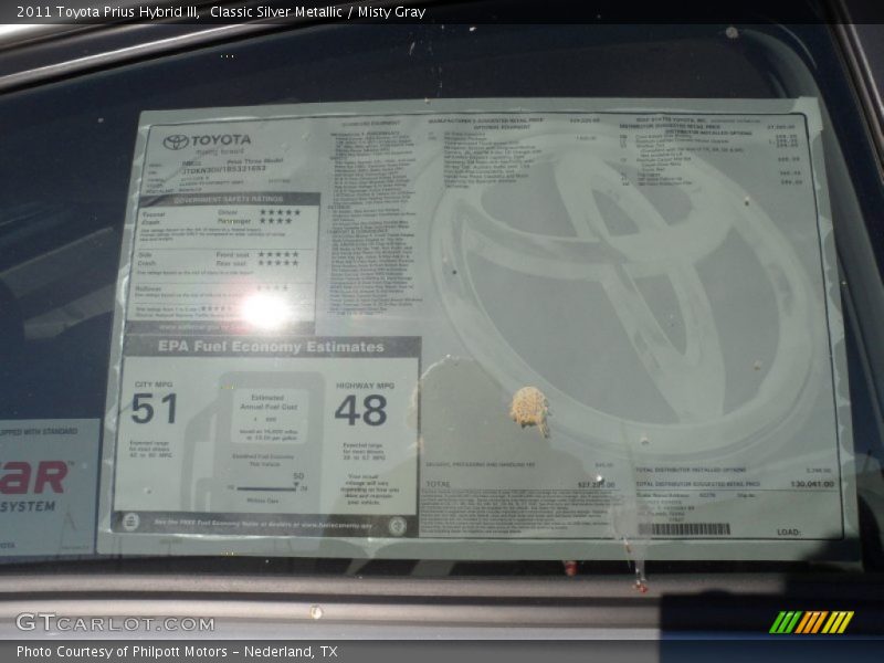 Classic Silver Metallic / Misty Gray 2011 Toyota Prius Hybrid III