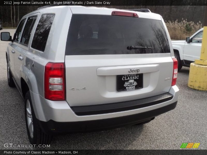 Bright Silver Metallic / Dark Slate Gray 2012 Jeep Patriot Latitude 4x4
