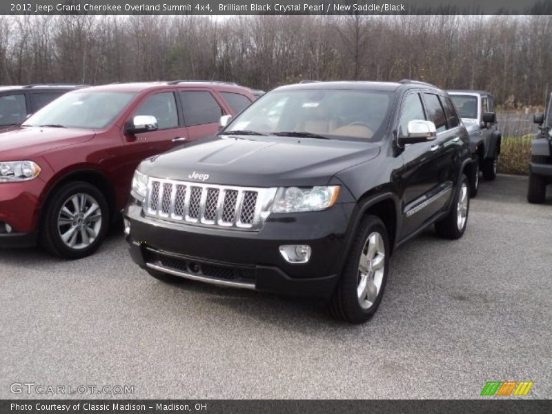 Brilliant Black Crystal Pearl / New Saddle/Black 2012 Jeep Grand Cherokee Overland Summit 4x4