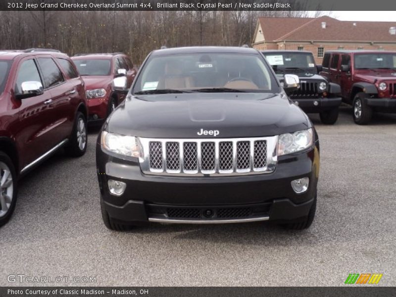 Brilliant Black Crystal Pearl / New Saddle/Black 2012 Jeep Grand Cherokee Overland Summit 4x4