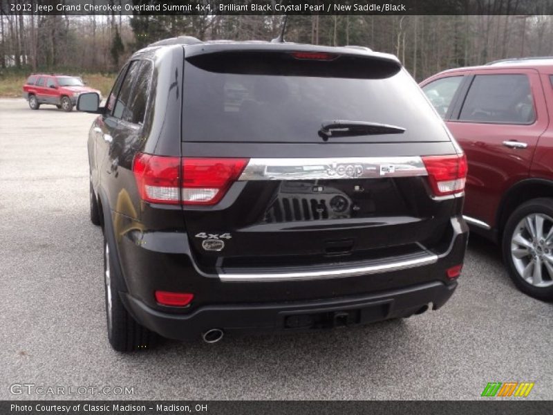 Brilliant Black Crystal Pearl / New Saddle/Black 2012 Jeep Grand Cherokee Overland Summit 4x4