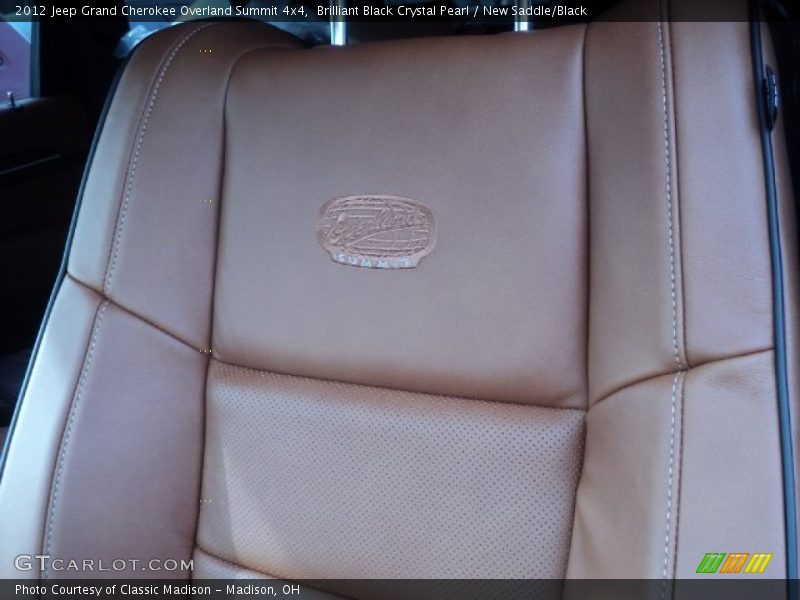 Brilliant Black Crystal Pearl / New Saddle/Black 2012 Jeep Grand Cherokee Overland Summit 4x4
