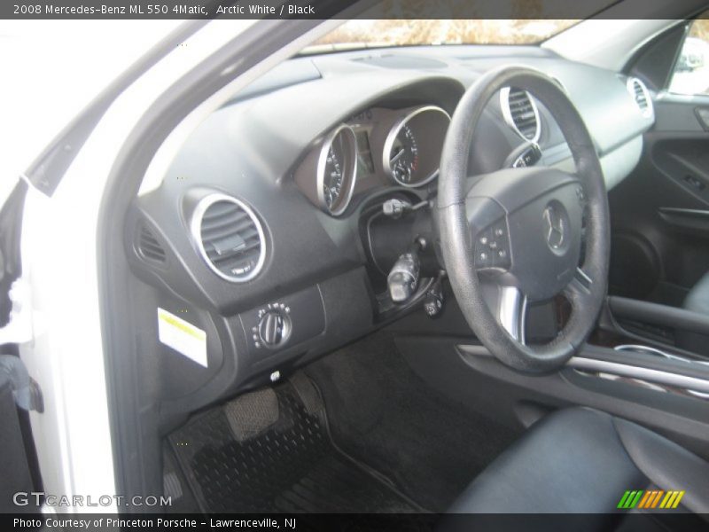 Arctic White / Black 2008 Mercedes-Benz ML 550 4Matic