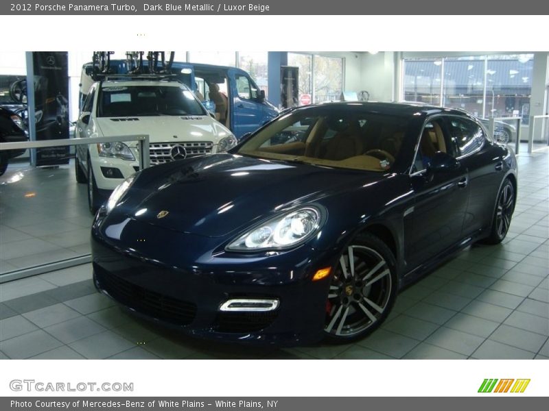 Dark Blue Metallic / Luxor Beige 2012 Porsche Panamera Turbo
