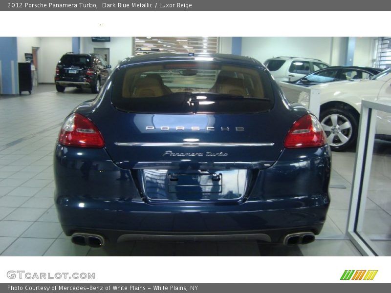 Dark Blue Metallic / Luxor Beige 2012 Porsche Panamera Turbo