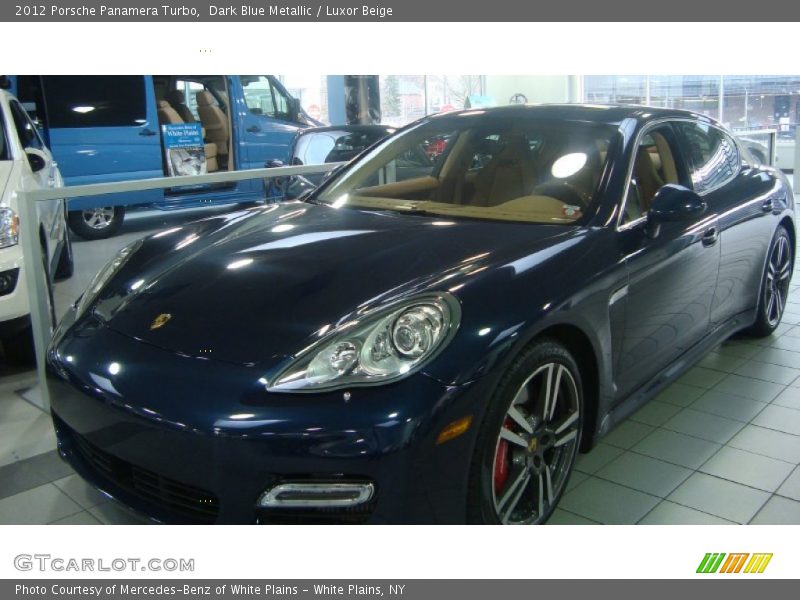 Dark Blue Metallic / Luxor Beige 2012 Porsche Panamera Turbo