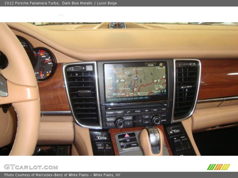 Dark Blue Metallic / Luxor Beige 2012 Porsche Panamera Turbo