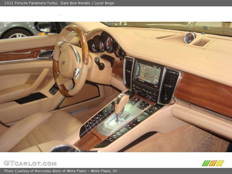 Dark Blue Metallic / Luxor Beige 2012 Porsche Panamera Turbo
