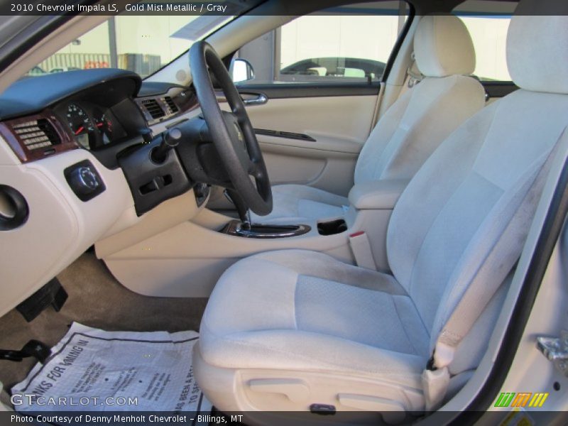 Gold Mist Metallic / Gray 2010 Chevrolet Impala LS
