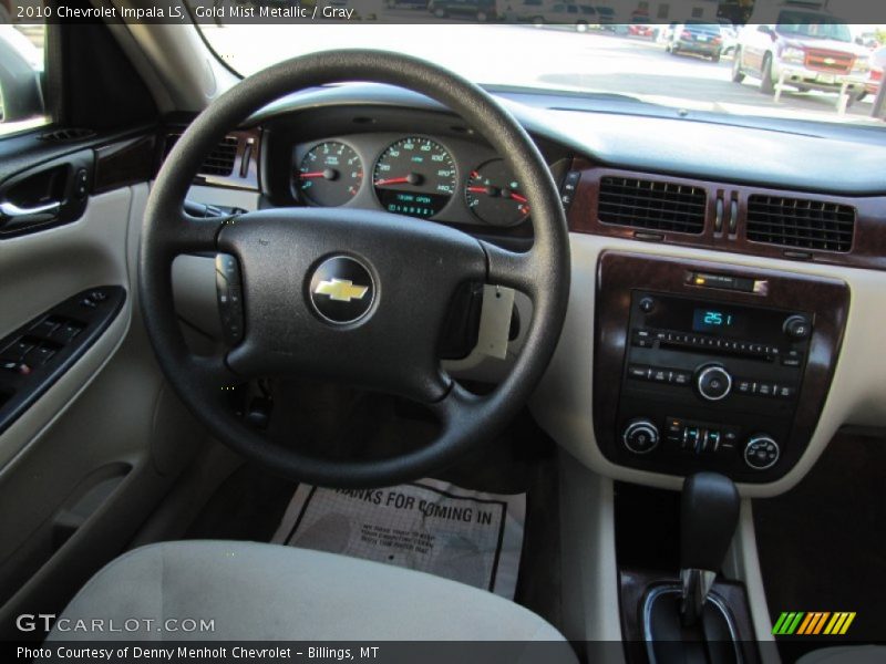 Gold Mist Metallic / Gray 2010 Chevrolet Impala LS