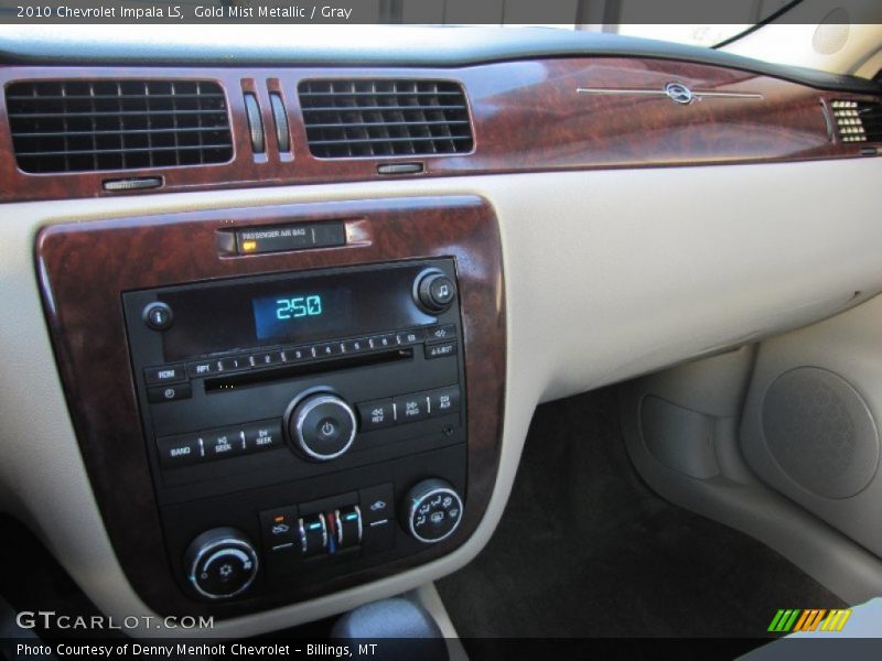 Gold Mist Metallic / Gray 2010 Chevrolet Impala LS