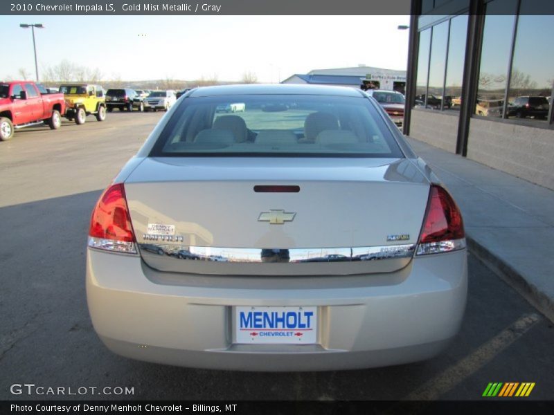 Gold Mist Metallic / Gray 2010 Chevrolet Impala LS