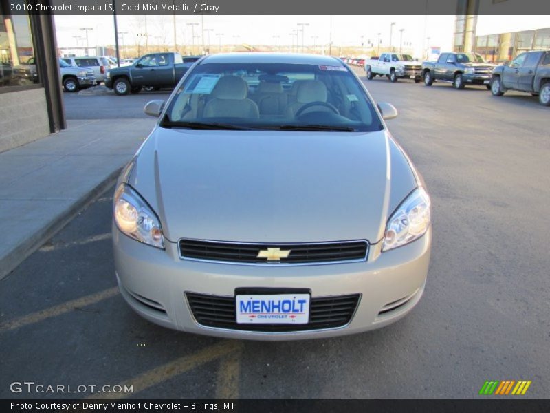 Gold Mist Metallic / Gray 2010 Chevrolet Impala LS
