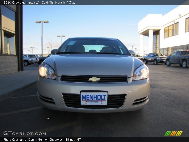 Gold Mist Metallic / Gray 2010 Chevrolet Impala LS