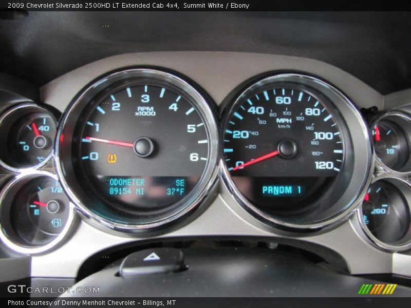 Summit White / Ebony 2009 Chevrolet Silverado 2500HD LT Extended Cab 4x4