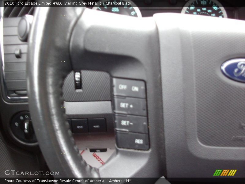 Sterling Grey Metallic / Charcoal Black 2010 Ford Escape Limited 4WD