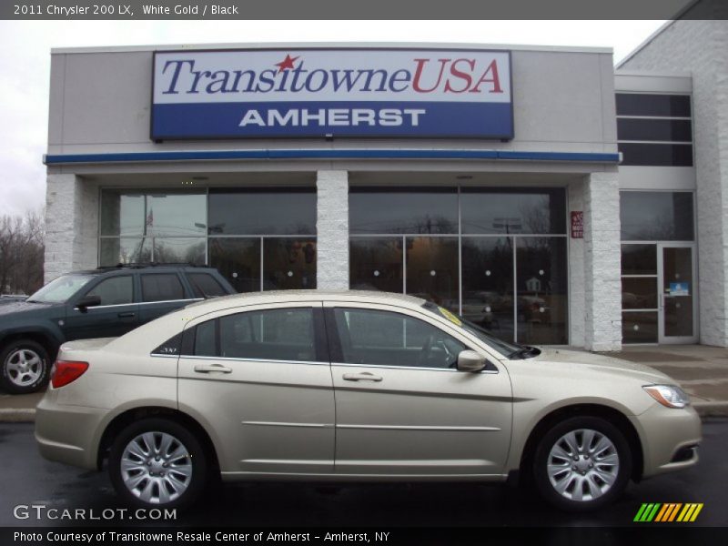White Gold / Black 2011 Chrysler 200 LX