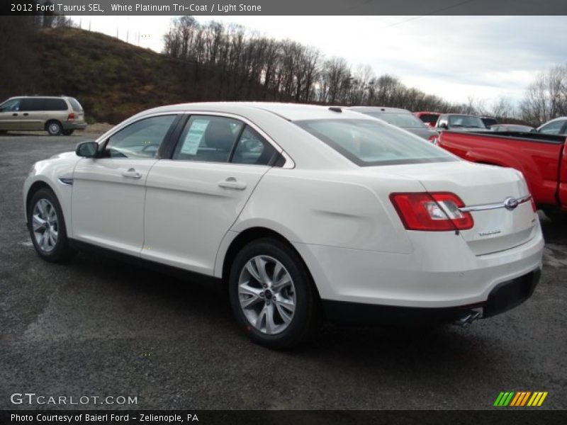White Platinum Tri-Coat / Light Stone 2012 Ford Taurus SEL