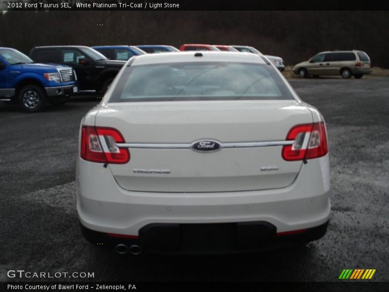 White Platinum Tri-Coat / Light Stone 2012 Ford Taurus SEL