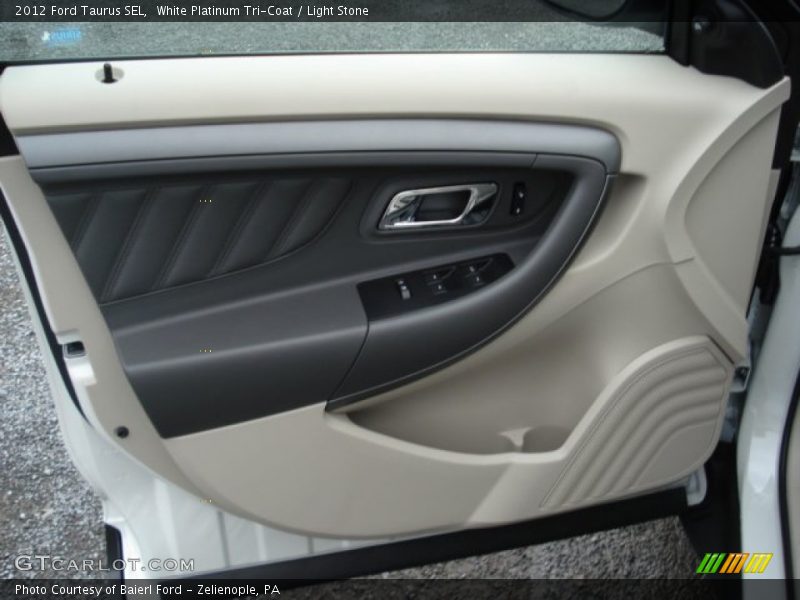 White Platinum Tri-Coat / Light Stone 2012 Ford Taurus SEL