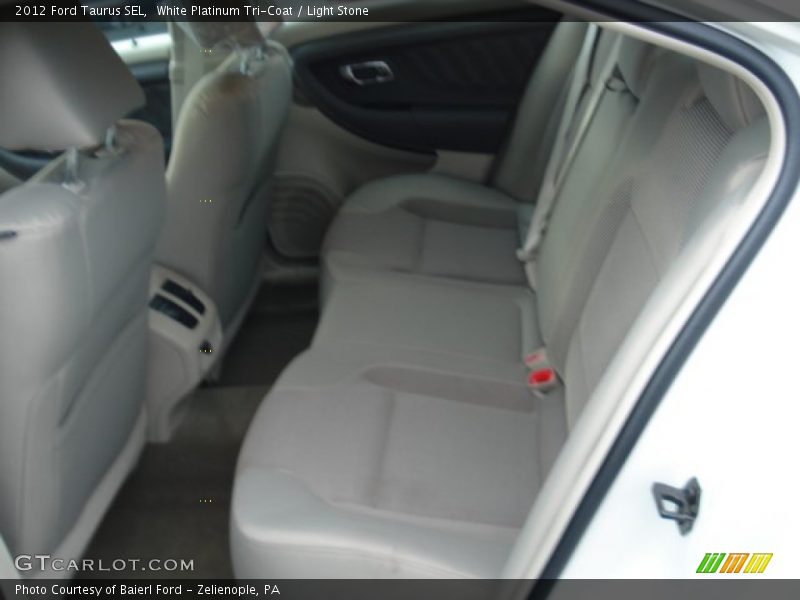White Platinum Tri-Coat / Light Stone 2012 Ford Taurus SEL