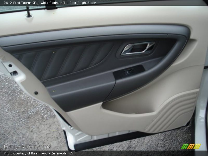 White Platinum Tri-Coat / Light Stone 2012 Ford Taurus SEL