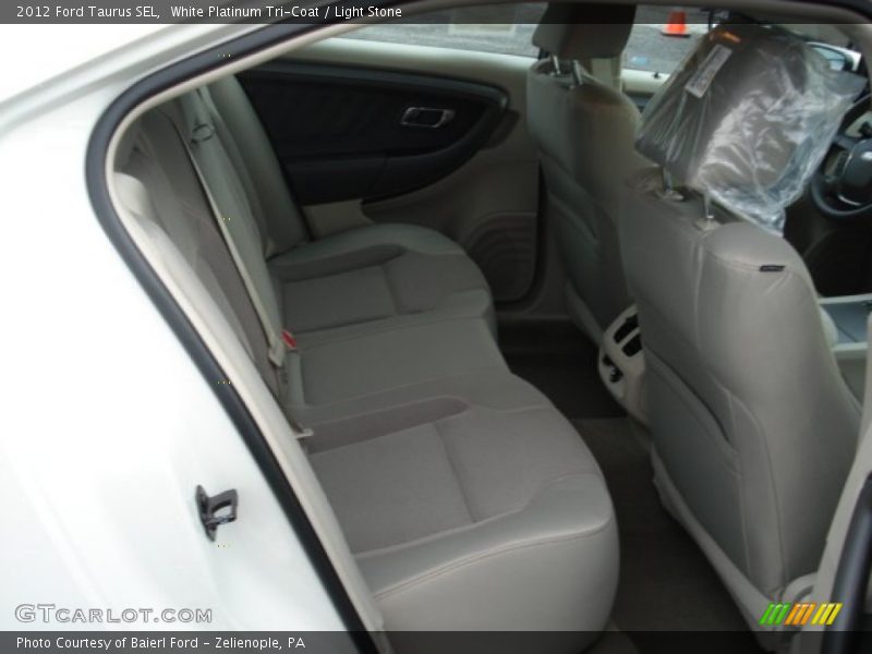 White Platinum Tri-Coat / Light Stone 2012 Ford Taurus SEL