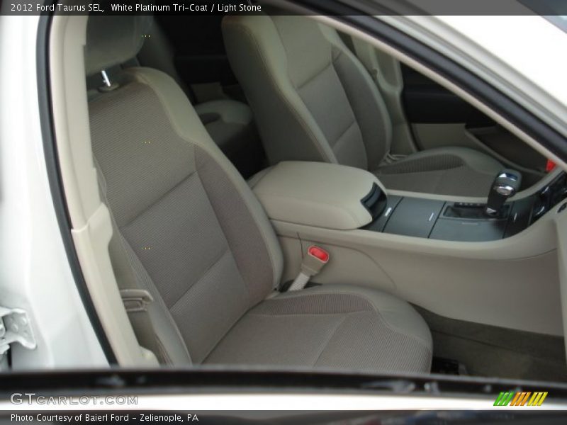 White Platinum Tri-Coat / Light Stone 2012 Ford Taurus SEL