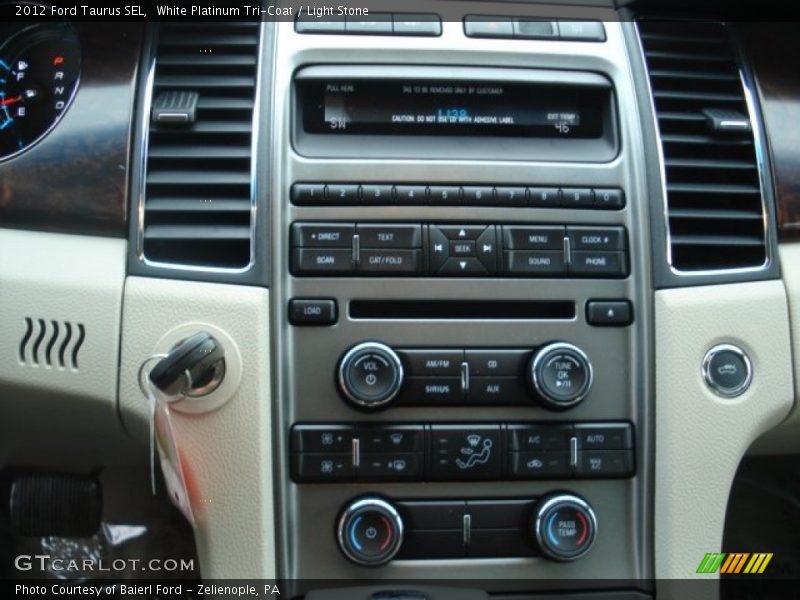 White Platinum Tri-Coat / Light Stone 2012 Ford Taurus SEL