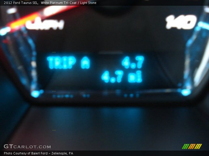 White Platinum Tri-Coat / Light Stone 2012 Ford Taurus SEL