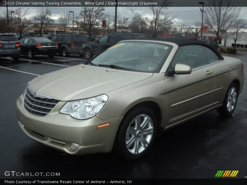 White Gold / Dark Khaki/Light Graystone 2010 Chrysler Sebring Touring Convertible