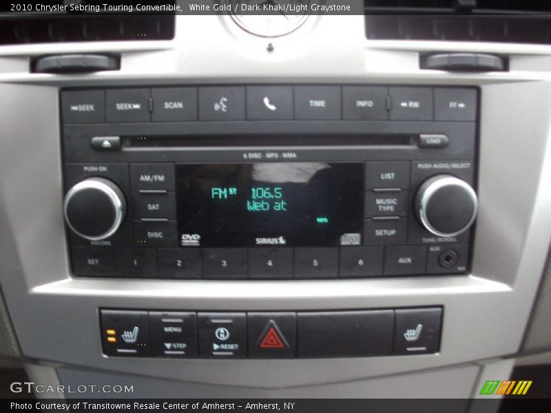 White Gold / Dark Khaki/Light Graystone 2010 Chrysler Sebring Touring Convertible