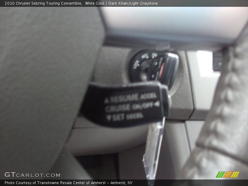 White Gold / Dark Khaki/Light Graystone 2010 Chrysler Sebring Touring Convertible